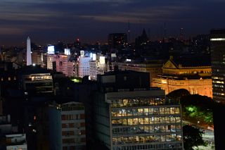 22 View To South After Sunset Includes The Obelisk And Teatro Colon Close Up From Rooftop At Alvear Art Hotel Buenos Aires